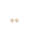 Round stud diamond earrings with Canadian diamonds in 18K yellow gold