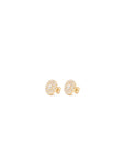 Round stud diamond earrings with Canadian diamonds in 18K yellow gold