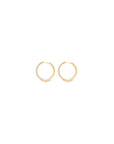 18K yellow gold hoop earrings with Canadian diamonds