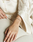 Diamond bangle with reverse set Canadian diamonds 18K yellow gold