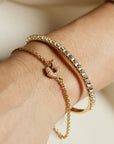 Diamond bangle with reverse set Canadian diamonds 18K yellow gold