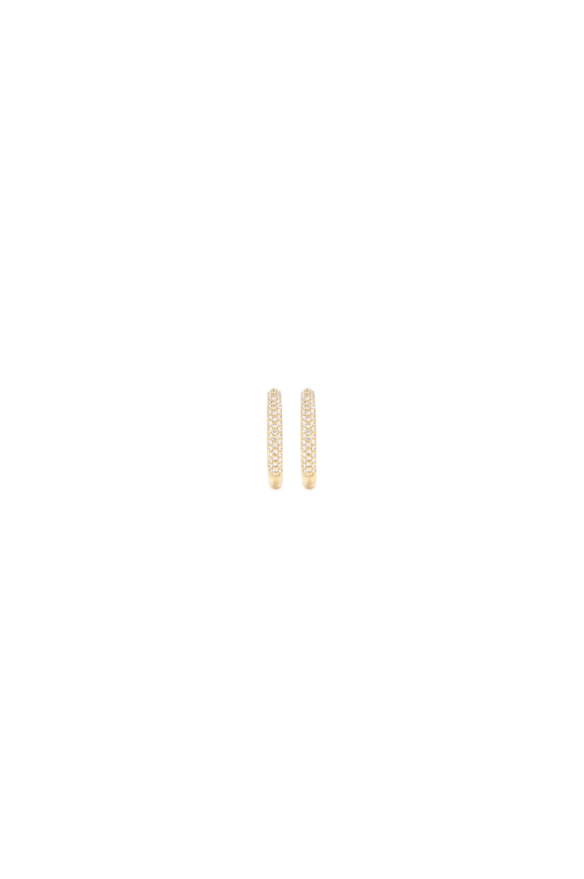 18K yellow gold hoop earrings with Canadian diamonds