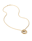 evil eye, moon, stars yellow gold diamond pendant necklace